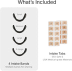 Intake Breathing Magnetic Nasal Strips Starter Kit (15 Count, Black) - Boost Oxygen Intake, Reduce Snoring, Improve Sleep Quality - Sweat Resistant, Nasal Strips - Extra Strength Snoring Solution