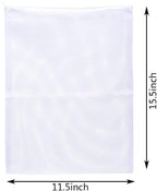 JIHAQUA Aquarium Filter Bags Large - Reusable Fish Tank Filter Media Mesh Bags with Plastic Zipper (11.5 x 15.5 inch (6 Pack))