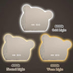 LTSRLL LED Vanity Mirror Cute Bear Decorative Mirror for Bathroom & Dressing Tabler Backlight Wall Mirror with 3 Color Dimmable Light Demister Pad Human Body Sensor Switch(Cut Right,60cmx75cm)