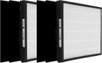 IAF-H-100D Idylis D Replacement Filter Size D, Compatible with Idylis AC-2118, AC-2123, IAP-10-280 Air Purifier Devices, 2 H13 True HEPA Filters + 4 Activated Carbon Pre-filters