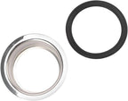 Extended Sink Flange Stainless Steel Deep Garbage Disposal Flange with Rubber Gasket Food Waste Filtering Replacement Part for 3 Bolt Mount Kitchen Sink Drain