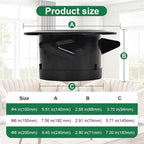 Soffit Vents 4 Inch, Round Exhaust Air Vent Cover with Built-in Fly Screen for Bathroom Kithchen Office Home, Black 1P 100mm