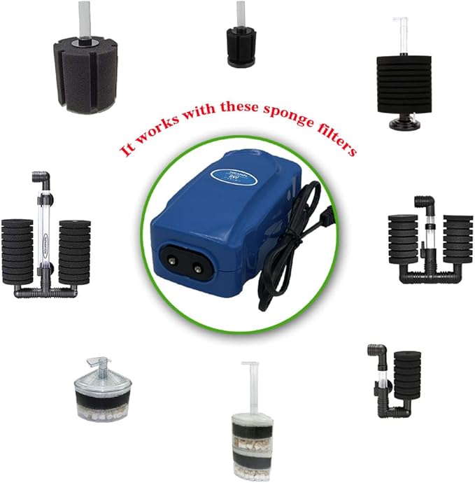 Corner Filter Up to 40 Gal ea. Air Driven Bio Sponge Ceramic for Fry Shrimp Fish Tank Aquarium