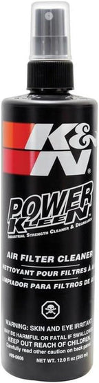 K&N Air Filter Cleaner and Degreaser: Power Kleen; 12 Oz Spray Bottle; Restore Engine Air Filter Performance, 99-0606