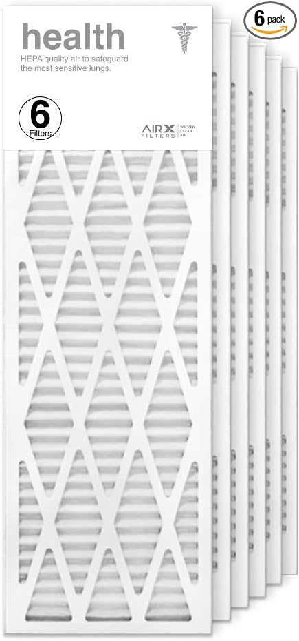 AIRX WICKED CLEAN AIR. Health 12x36x1 Air Filter MERV 13 AC Furnace Pleated Air Filter Replacement Comparable with Healthy Living MPR 1500 1550 1900 2200 2400, 6-Pack