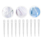 50pcs Transparent Disposable Pipette Tips for Laboratory Use Plastic Liquid Pipettor Nozzle Accessories with Narrow Point Design for Accurate Sample Transfer and Reduced Retention