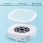Mini Nail Dust Collector & Extractor Fan - Low Noise Portable Vacuum for Nail Drilling and Polishing, Compact Design with Magnetic Filter Cover for Home Salon (BLUE)