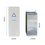 GLigeT Outdoor Trash can White Combined Trash Can Large-Capacity Square Sorting Trash Can Outdoor Direct Throw Trash Can Without Cover, Anti-Fingerprint Technology 48L Trash Can (Size : F)