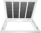 Venti Air 20" X 16" Steel Return Air Filter Grille with MERV 11 Filter Pre-Installed- Removable Face/Door for 1 inch Filters - HVAC Duct Cover Grill [Outer Dimension: 22.5"W X 18.5" H]