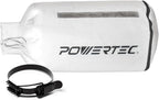 POWERTEC Dust Collector Bag w/ 5" Band Clamp Kit, 1 Micron Dust Bag & 4-3/4" to 5-1/4" Dust Collector Band Clamp for Wen, Shop Fox, Grizzly, Rockler, Delta, and POWERTEC DC5371/ 5372 (70403)