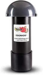 OdorHog Vent Stack Pipe Filter 4 Sizes, Black ABS with Mushroom Cap, Removes Outdoor Septic and Sewer Odors (3.0-inch)