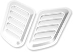 2Pcs ABS Car Air Flow Intake Hood Scoop Vent Bonnet Cover Universal DIY Decorate Car Accessories Compatible With BMW(Silver)
