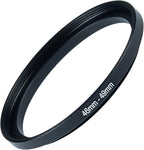 46mm to 49mm Step-up Adapter Rings Filter Adapter Black Metal Step Down Filter Ring Adapter Compatible with All Brand UV CPL ND Camera Lens Filter Stepping Rings (46mm-49mm)