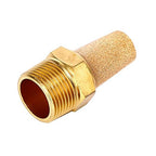 Beduan 10 Pcs Pneumatic Brass Exhaust Muffler Filter, 3/8" Male Thread Hex Sintered Silencer Air Line Fitting
