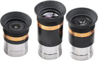Wide Angle Aspheric Eyepiece Set - 1.25 inch - Upgraded with Soft Eyecup [4mm, 10mm, 23mm]