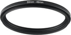 55mm to 49mm Step-up Adapter Rings Filter Adapter Black Metal Step Down Filter Ring Adapter Compatible with All Brand UV CPL ND Camera Lens Filter Stepping Rings (55mm-49mm), (NLY001)