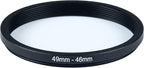 49mm to 46mm Step-Down Ring Filter Adapter for All Brands UV ND CPL Metal Ring Step-Down Rings Adapter Filter (49mm-46mm)