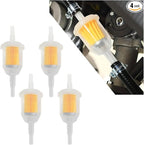 4 PCS Gas Inline Fuel Filters with Magnet, Inline Gas Fuel Filter for Motorcycle Lawn Mower Small Engine, 1/4" and 5/16" Fuel Filter Fit Snowmobiles, Tractors, Car Accessories (4PCS)