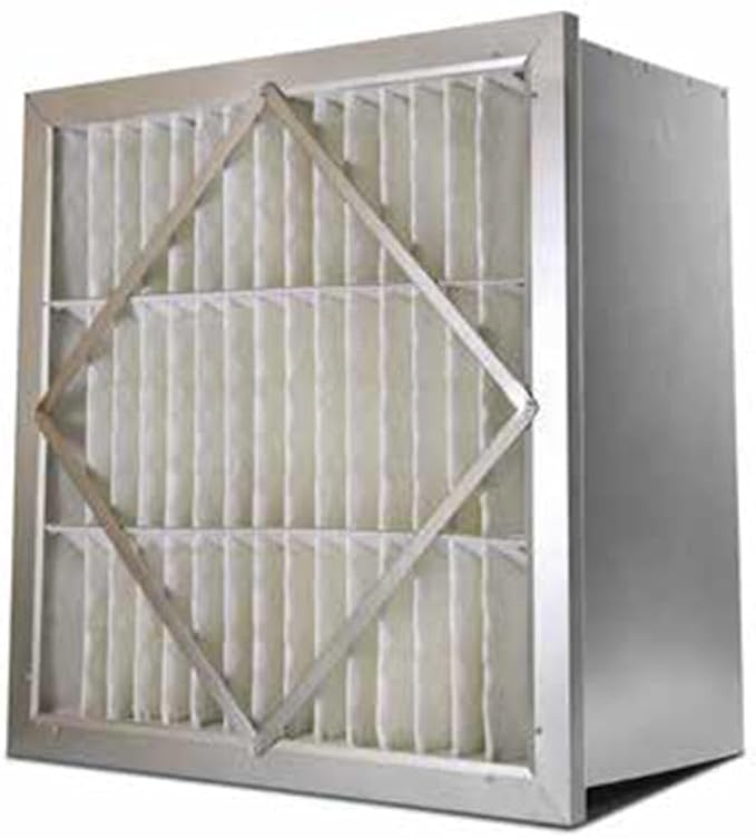 RIGID-PACK 20x20x12 Rigid Box Air Filter – MERV 15/98% ASHRAE HVAC Filter – Radial V-Pleat, Metal Frame, Single Header – High-Efficiency Replacement for Commercial & Industrial Systems