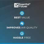 Essential Values 12 Pack Dryer Filter Replacement - Compatible with Better Vent Indoor Dryer Vent (60 Dryer Loads Total)