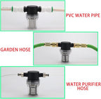 Sediment Filter Pressure Washer Filter - Stainless Steel 40Mesh Screen for Outdoor Gardening - 3/4 Inch Female Thread Connector