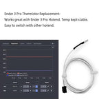 3Pcs 3D Printer HT-NTC100K Thermistor, Ender 3 Thermistor Upgrade NTC 100K 3950 Thermistor Sensor 3x15, XH2.54 2Pin Compatible for Ender 3 v2, Ender 5, CR-10 Series V6 Volcano 3D Printer Hotend,