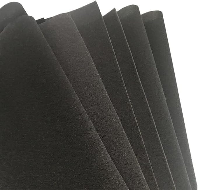Tong Gu DIY Computer Dust Filter Sponge Foam Mesh Fabric for PC Case Fan Cooler Dustproof Cover 3mm Black 60PPI (20x20 in/50x50 cm)