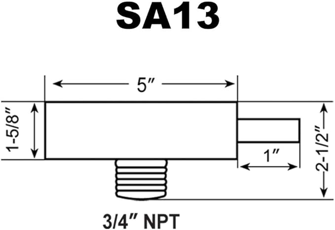 Interstate Pneumatics SA13 - Compressor Air Intake Filter Metal Body 5" Dia - 3/4" MPT w/Paper Cartridge