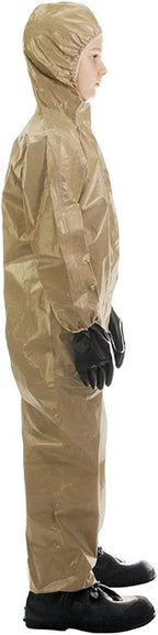 MIRA SAFETY Suit Disposable Protective Coverall with Hood and Elastic Cuff Size (YL)