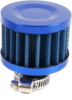 MUGE RACING 2Pcs Air Filter Cold Air Intake Filter Breather 12mm Valve Cover Breather Filter For Car and Motorcycle(Blue)