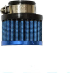 25mm Air Intake Filter 1" Inlet Dia Air Intake Cone Universal Filter Parts with Adjustable Clamp (Blue)
