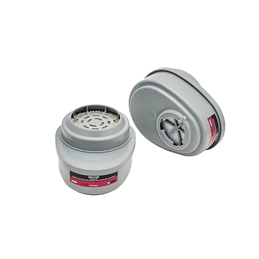 MSA 815641 Advantage Respirator Cartridge - Iodine Vapor/P100 (GMI), Quantity: 2 per Pack, Chemical and Combination Air-Purifying Respirator Cartridge
