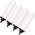 4 PACK 7" Gravity Drinking Water Ceramic Replacement Candle Element Filter with Activated Carbon, 7-Inch Gravity Water Replacement Filter for Basic Gravity Water Filter