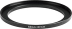 58-67mm Metal Step-Up/Down Ring Adapter Compatible with Mirrorless Cameras DSLR Lens, UV CPL ND Filter Thread Converter, Black