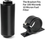 BARTOO 50mm Fuel Filter Mounting Bracket, Fuel Pump Clamp Holder for car Oil/Fuel/Gas Pump(Black Bracket, 50mm)