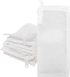 Segarty Media Bags for Aquarium Filter, 10 Pack 0.15mm Extra Fine Mesh 7.7 x 3 Reusable White Nylon Net Bags with Plastic Zipper for Charcoal, Bio Balls, Ceramic Rings, Activated Carbon, Fish Tank