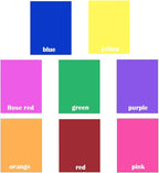 Sakolla 8 Pieces Transparent Color Correction Lighting Gel Filter - Colored Gel Light Filter Plastic Sheet, 8.5 x 11 Inch, 8 Colors