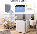 LEVOIT Vital 100 Replacement Filter, Genuine Air Purifier Filter, High-Efficiency Activated Carbon for Removal of Smoke, Odor, Allergens, Pollen,Vital 100-RF, White, 2 Pack