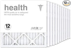 AIRx Filters 16x16x1 Air Filter MERV 13 Pleated HVAC AC Furnace Air Filter, Health 12-Pack, Made in the USA