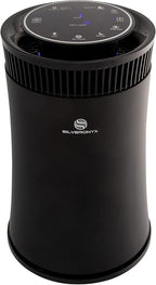 Air Purifier for Home Large Room – 5-in-1 HEPA Filter System, Covers Up to 500 Sq Ft for New Home for Allergies, Pets, Smoke, Remove Dust & Odor, Quiet, High Filtration Efficiency – SILVERONYX, Black
