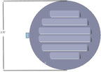 Louvered Vent, Bug Screen, 60ppi Filter, Seal and Cap, 2.5", Black