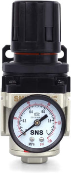 SNS AR3000-N03 Female Thread 3/8 NPT Air Pressure Regulator 0-150 PSI Adjustable,Bracket,Gauge