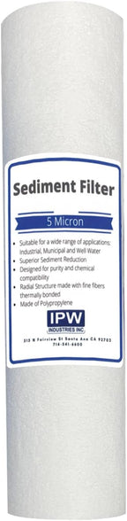 IPW Industries Inc. | W-525 Reverse Osmosis Water Filter Replacement Set - Carbon Block, Sediment, RO Membrane, and Inline Granular Activated Carbon