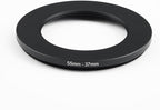 55mm Lens to 37mm Camera Lens Adapter 55mm to 37mm Step Down Ring Adapter Ring for All Brands of UV ND CPL, with Premium Lens Wiping Cloth 2 Pack (55mm-37mm)