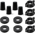 Replacement Kit for Berkey Water Filter System Elements - 4 Wing nuts, 4 Washers & 4 Silicone Blocking Plugs Compatible with Berkey Gravity Filtration System and Black Activated Carbon Water Filters
