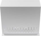 Vent Systems 8" Inch Air Supply Vent Cover with Rubber Gasket - White Galvanized Steel - Robust and Weatherproof Outdoor Air Intake Box - Duct or Surface Mounting - Rain and Snow Protection