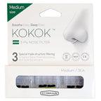 3-Ply Nose Filter Reusable Breathable Nasal Plugs Air Filteration for Dust, Pollution, Block Cold Air - Pack of 3 (Medium)
