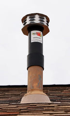 OdorHog Metal Cap Slip On Vent Stack Pipe Filter 1.5" Black ABS, Removes Outdoor and Sewer Odor Problems (1.5-inch)