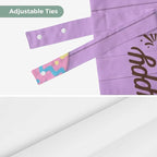 Purple Easter Tie Up Valance Curtains for Windows, Kitchen Curtains Window Shades, Spring Cartoon Bunny Colorful Eggs Wood Grain Light Filtering Curtain Valances for Bedroom/Bathroom/Cafe 54"x18"