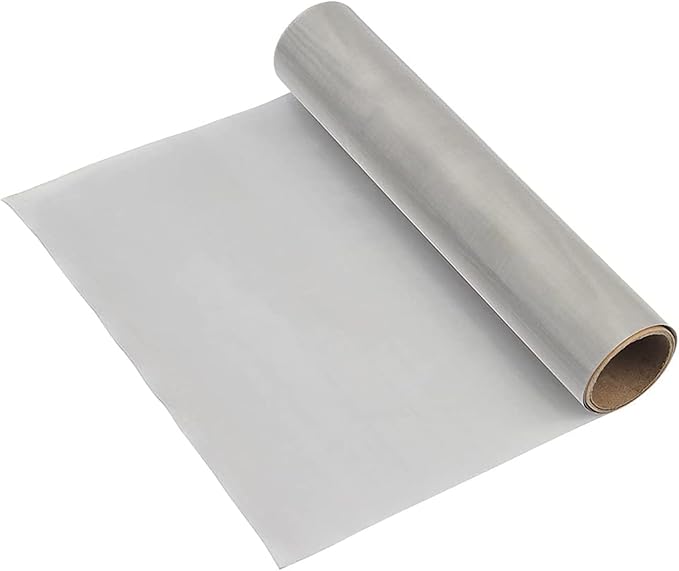 Woven Stainless Steel Wire Mesh, 250 Mesh Durable & Flexible, Fine to Large Mesh, Ideal for Filters, Screens, Rodent & Insect Protection (Silver 1x2m)